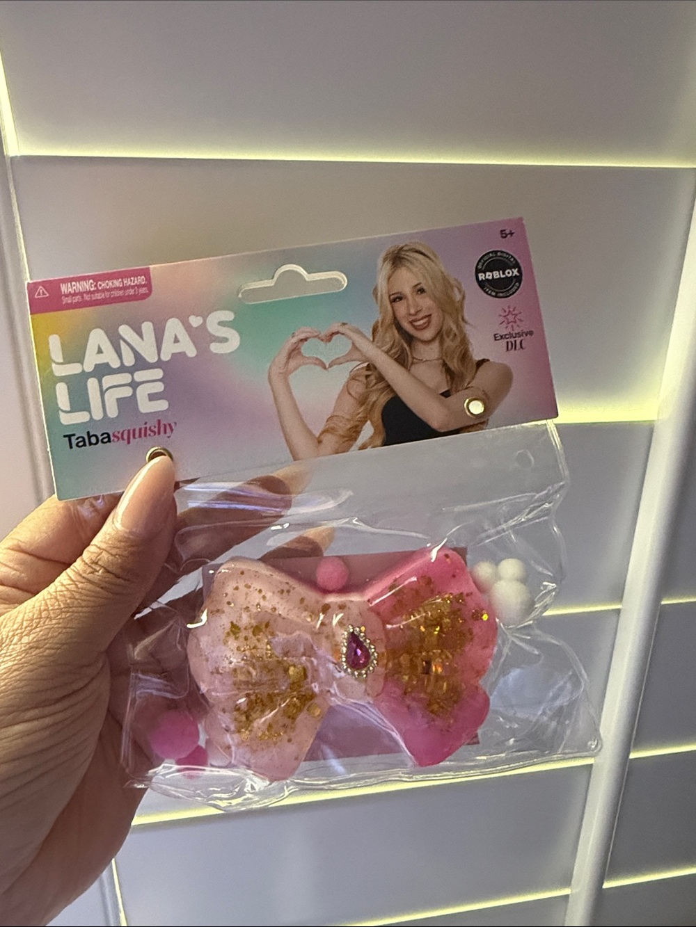 🎀 Pink Glitter Bow Squishy